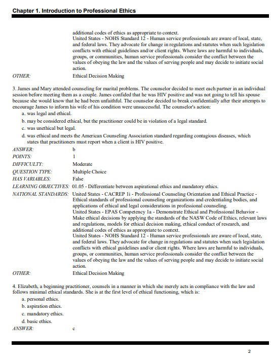 Test Bank for Issues and Ethics in the Helping Professions 11th Edition by Corey - Image 3